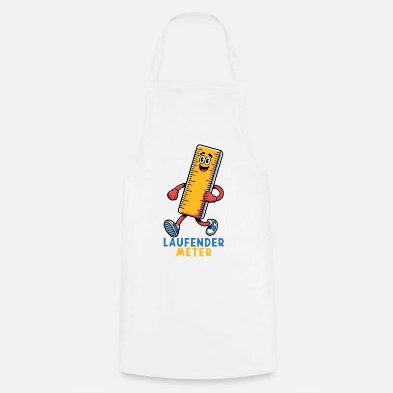 Running meter - Cooking Apron - white