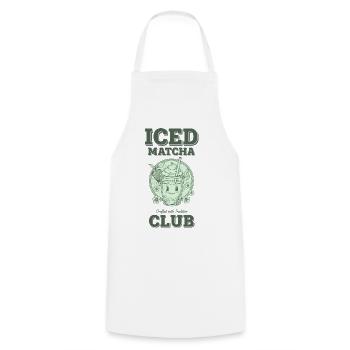 Iced Matcha Club Crafted With Tradition Matcha - Cooking Apron - white - Front - AI Model Male 185 dark (185cm)
