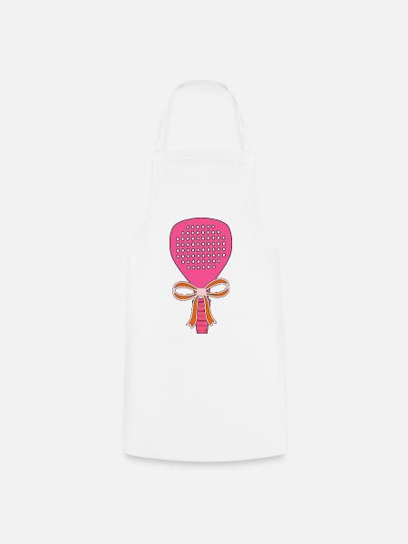 Padel Schläger Geschenk - Kochschürze - Weiß
