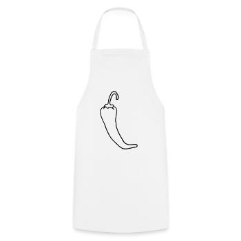 Chili chilli peppers hot hot - Cooking Apron - white - Front - AI Model Male 185 dark (185cm)