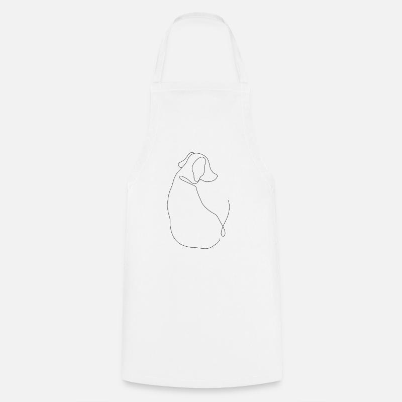 dog - Cooking Apron - white