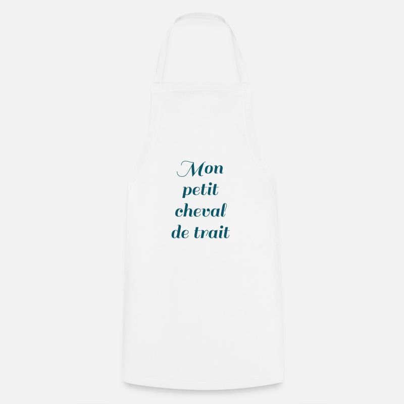 Mon cheval de trait - Tablier de cuisine - blanc