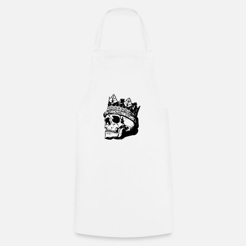 Skull - Cooking Apron - white