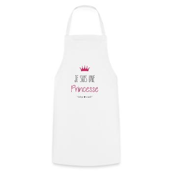 Je suis une princesse - Tablier de cuisine - blanc - Devant - AI Model Male 185 dark (185cm)