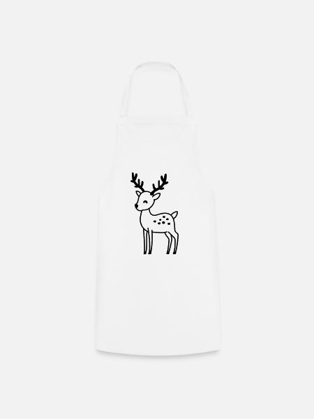 Weihnachtsrentiere - Kochschürze - Weiß