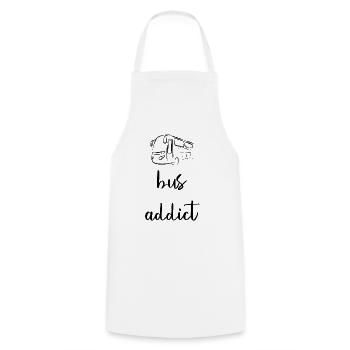 Bus Bus Driver School Bus Bus Bus Driver - Cooking Apron - white - Front - AI Model Male 185 dark (185cm)
