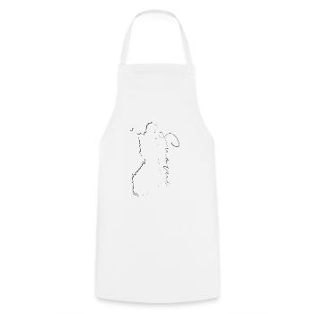 Carte de la Finlande comme esquisse FI - Tablier de cuisine - blanc - Devant - AI Model Male 185 dark (185cm)