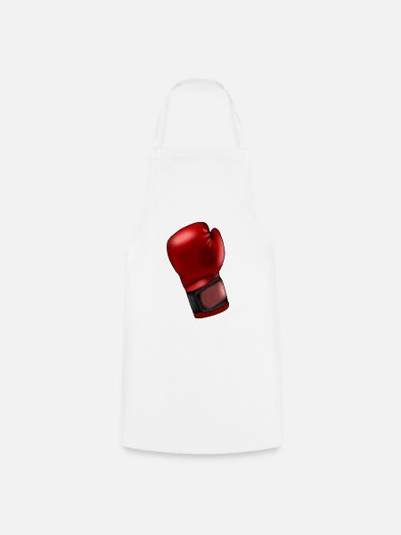 Boxhandschuh - Kochschürze - Weiß