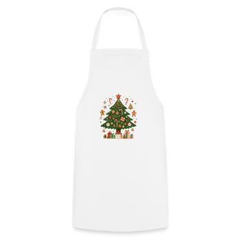 Creative Christmas Tree - Cooking Apron - white - Front - AI Model Male 185 dark (185cm)