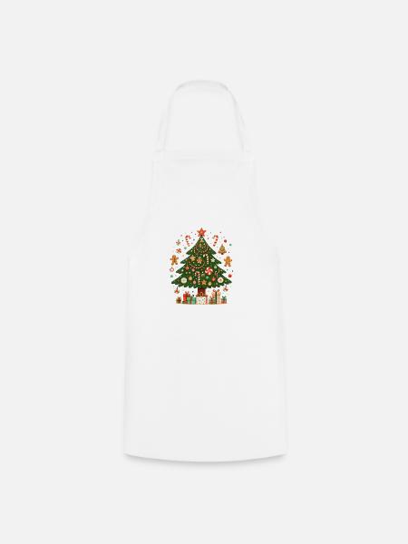 Creative Christmas Tree - Cooking Apron - white