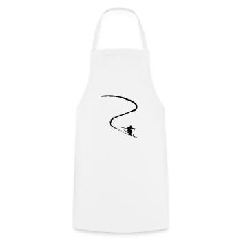 Ski ski ski motif pour skieurs - Tablier de cuisine - blanc - Devant - AI Model Male 185 dark (185cm)