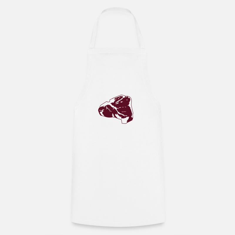 Steak - Tablier de cuisine - blanc
