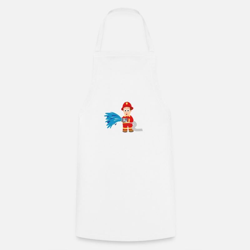 pompier - Tablier de cuisine - blanc