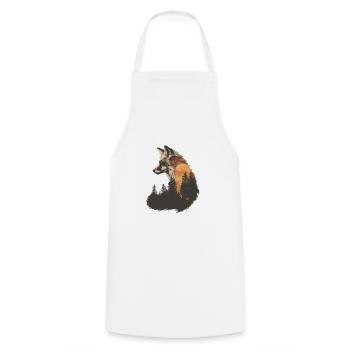 Fuchs Kopf Wald Tier Natur Bäume Baby Fuchs - Kochschürze - Weiß - Vorne - AI Model Male 185 dark (185cm)