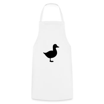 Duck - Cooking Apron - white - Front - AI Model Male 185 dark (185cm)