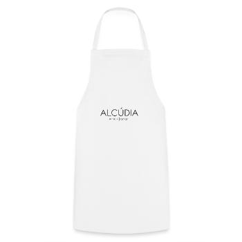 Alcúdia, Mallorca, Spain, Mediterranean Sea, Balearic Islands - Cooking Apron - white - Front - AI Model Male 185 dark (185cm)