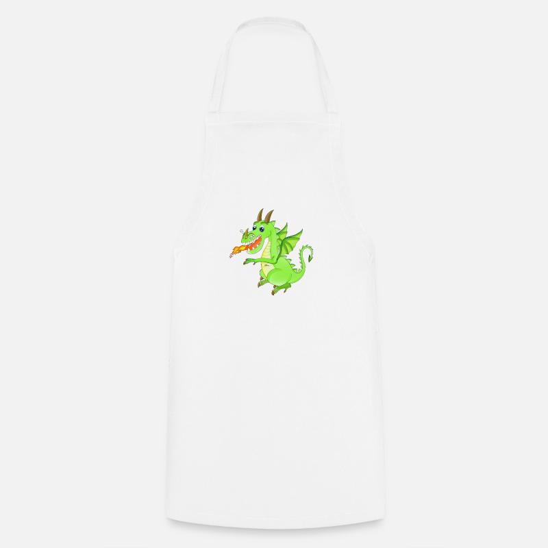 Dragon - Cooking Apron - white