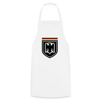 Germany Eagle Badge 01 - Cooking Apron - white - Front - AI Model Male 185 dark (185cm)