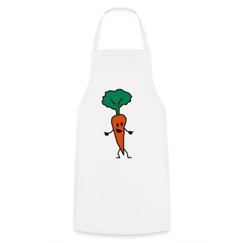 carrot - Kochschürze - Weiß - Vorne - AI Model Male 185 dark (185cm)