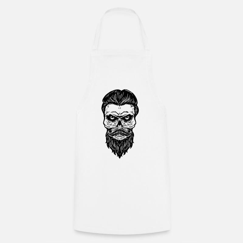 Hippster skull - Cooking Apron - white