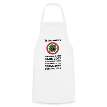 Corona Überlebender - Kochschürze - Weiß - Vorne - AI Model Male 185 dark (185cm)