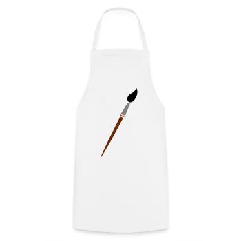 paint brush - Cooking Apron - white - Front - AI Model Male 185 dark (185cm)