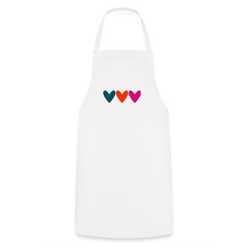 VALENTINE'S DAY. Bachelorette party. I LOVE YOU. I LOVE YOU. LOVE - Cooking Apron - white - Front - AI Model Male 185 dark (185cm)