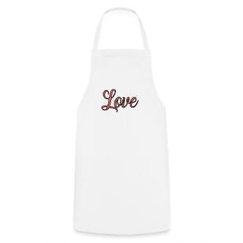 MOTHER'S DAY. HAPPY MOTHER'S DAY. MOM - Cooking Apron - white - Front - AI Model Male 185 dark (185cm)