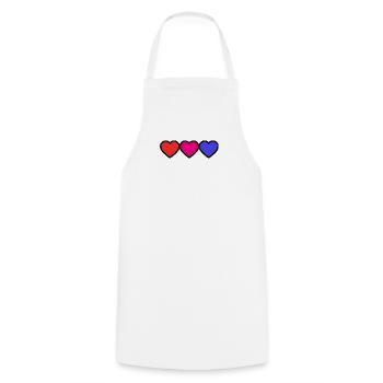 MOTHER'S DAY. HAPPY MOTHER'S DAY. MOM - Cooking Apron - white - Front - AI Model Male 185 dark (185cm)