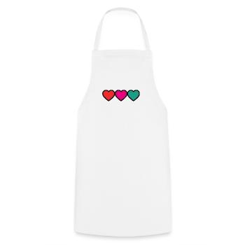 PAAR. VALENTINSTAG. HERZ. WEIHNACHTEN. GERADE VERHEIRATET. - Kochschürze - Weiß - Vorne - AI Model Male 185 dark (185cm)