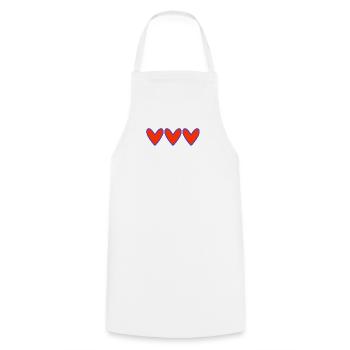 HEART. HAPPY BIRTHDAY. HAPPY BIRTHDAY - Cooking Apron - white - Front - AI Model Male 185 dark (185cm)