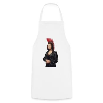 Mona Lisa (La Joconde) Punk - Kochschürze - Weiß - Vorne - AI Model Male 185 dark (185cm)