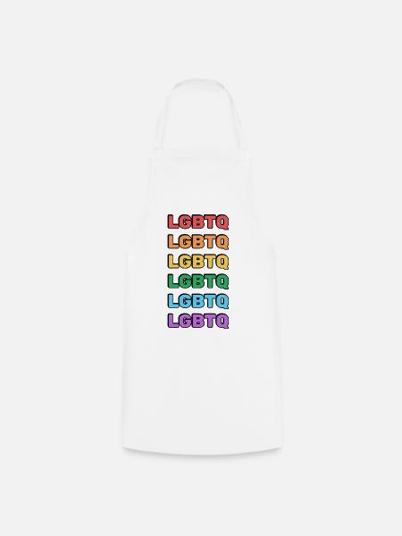 Regenbogen-LGBTQ - Kochschürze - Weiß