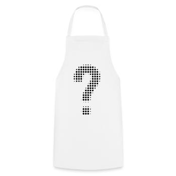 Optique pixel point d’interrogation - Tablier de cuisine - blanc - Devant - AI Model Male 185 dark (185cm)