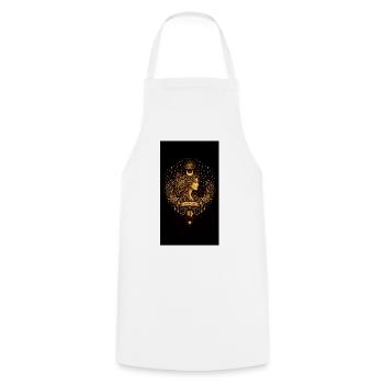 Golden Zodiac Collection – Virgo Astrology Gold - Kochschürze - Weiß - Vorne - AI Model Male 185 dark (185cm)