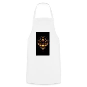 Golden Zodiac Collection – Libra Astrology Gold - Cooking Apron - white - Front - AI Model Male 185 dark (185cm)
