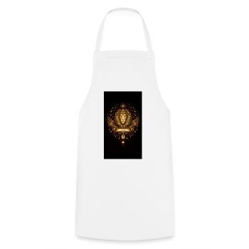 Golden Zodiac Collection – Leo Astrology Gold - Cooking Apron - white - Front - AI Model Male 185 dark (185cm)
