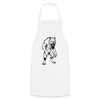 Loup-garou - Tablier de cuisine - blanc - Devant - AI Model Male 185 dark (185cm)