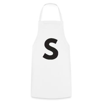 S - Cooking Apron - white - Front - AI Model Male 185 dark (185cm)