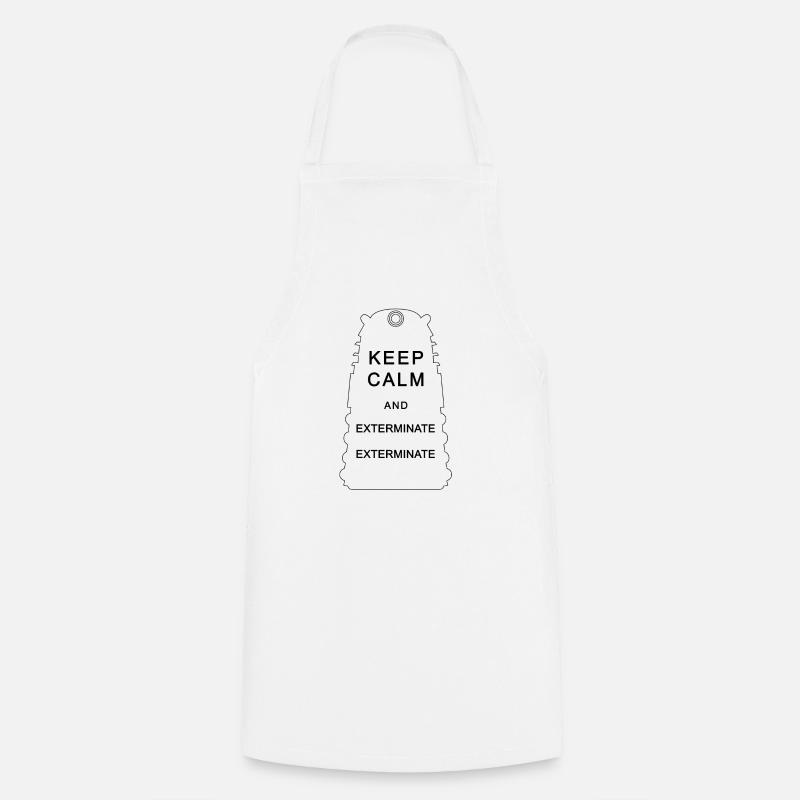Exterminate noir - Tablier de cuisine - blanc
