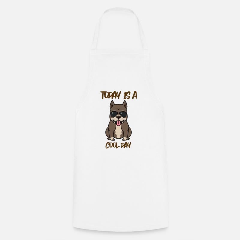 Today is a cool Day Dog - Cooking Apron - white