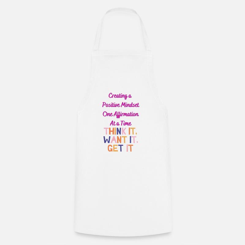 Creating a Positive Mindset - Cooking Apron - white