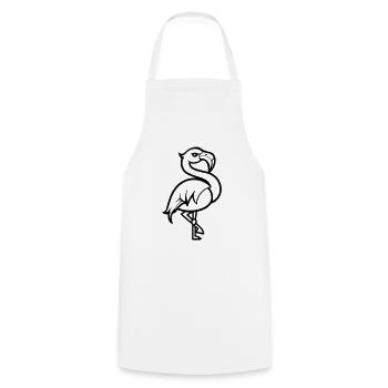 Bande dessinée Flamingo - Tablier de cuisine - blanc - Devant - AI Model Male 185 dark (185cm)