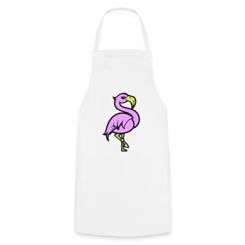 Bande dessinée Flamingo - Tablier de cuisine - blanc - Devant - AI Model Male 185 dark (185cm)