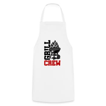 Grill Crew - Cooking Apron - white - Front - AI Model Male 185 dark (185cm)