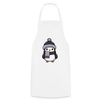 Penguin Winter Animal Baby Comic - Cooking Apron - white - Front - AI Model Male 185 dark (185cm)