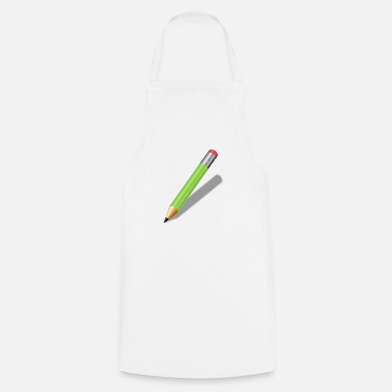 pencil - Cooking Apron - white