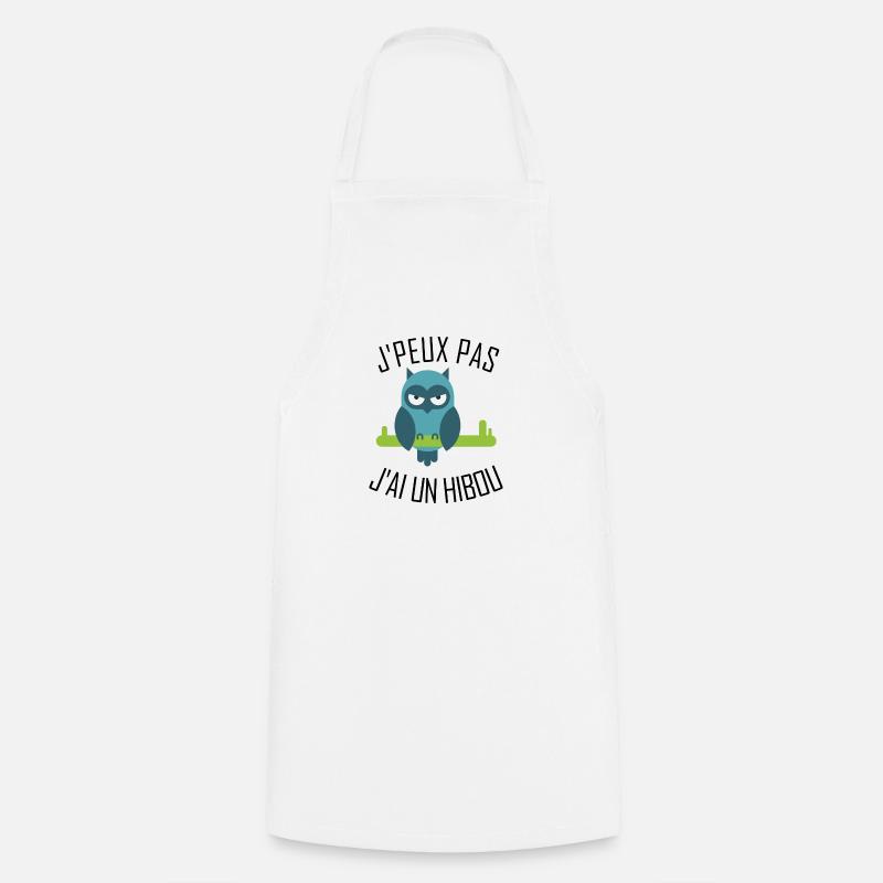 I can not have an Owl - Cooking Apron - white