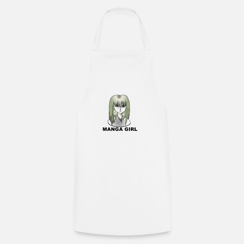Fille manga - Tablier de cuisine - blanc