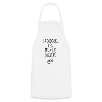 Board Game Brettspiel Jeu de Société Geek - Cooking Apron - white - Front - AI Model Male 185 dark (185cm)